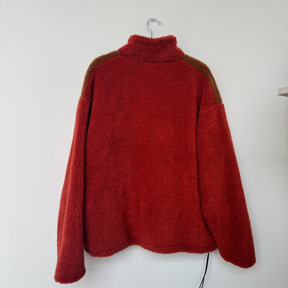 Fleece Quarter Zip - Rust/Orange Color - Picture 2 of 3